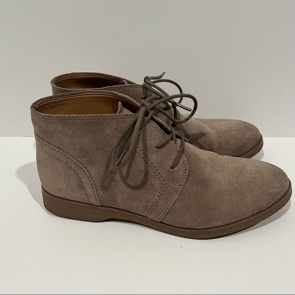 Franco Sarto Tan Suede Ankle Booties